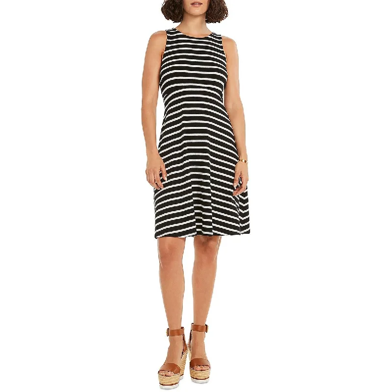 Nic + Zoe Womens Daytime Mini Sundress Chic Puff Sleeve Mini Dress