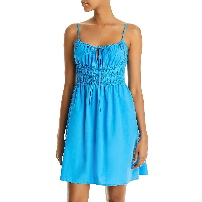 Rails Womens Smocked Mini Sundress Casual Mini Dress with Pockets