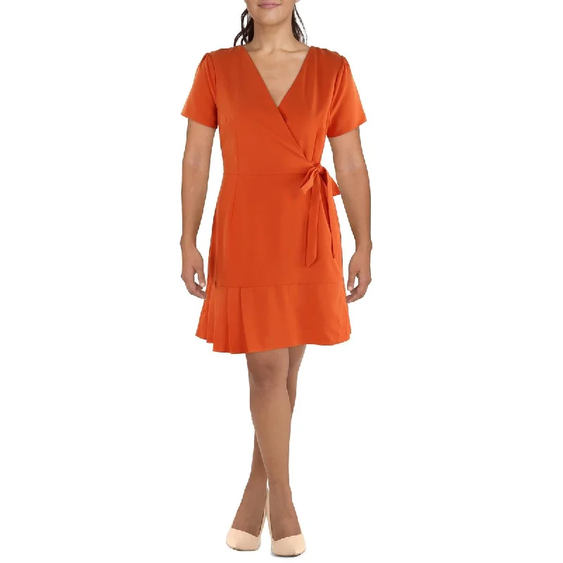 Tahari ASL Womens Party Mini Fit & Flare Dress Fashionable Denim Mini Dress