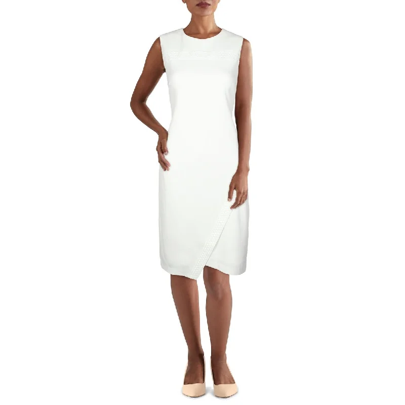 Tommy Hilfiger Womens Scuba Mini Sheath Dress Cozy Knitted Mini Dress