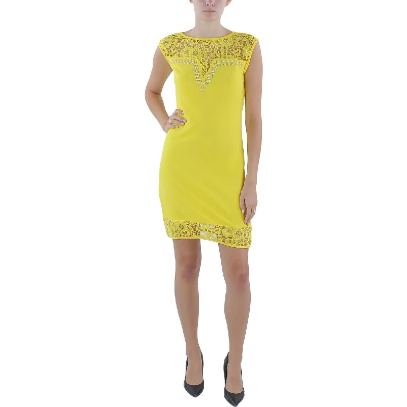 White Mark Womens Mini  Sheath Dress Elegant Sequin Mini Dress