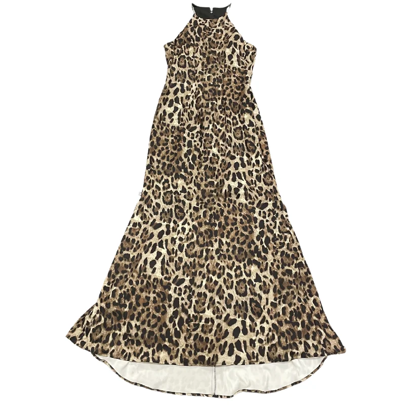 Animal Print Dress Party Long By Badgley Mischka, Size: L sweetheart Neckline Romantic