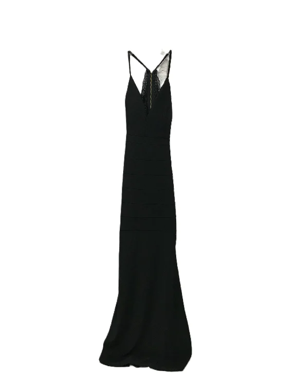 Black Dress Party Long By honey and rosie, Size: 10 Bodycon Fitted Nightout