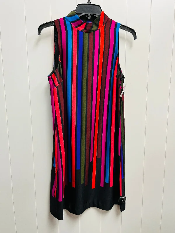 Black & Pink Dress Party Short Trina Turk, Size 2 Square Neckline Feminine