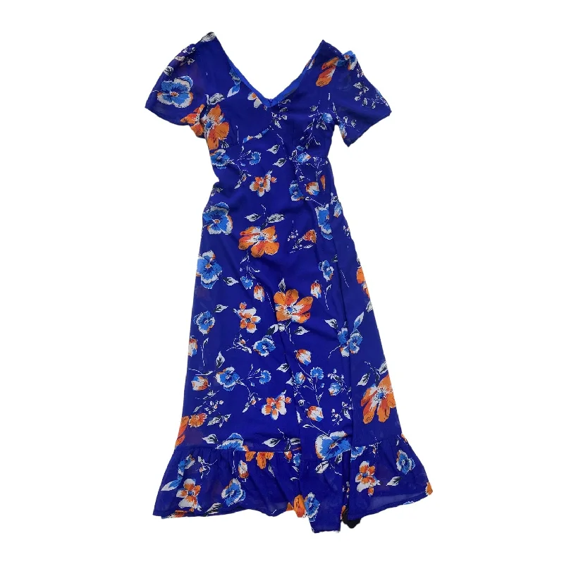 Blue & Orange Dress Party Long Tommy Hilfiger, Size S Tunics Chinos classic