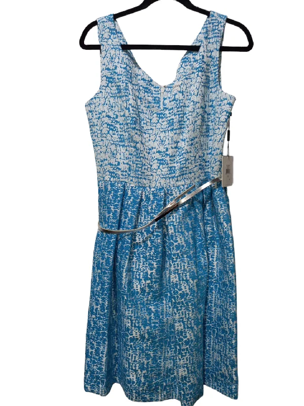 Blue & White Dress Party Short Calvin Klein, Size L Tunics Polka dots