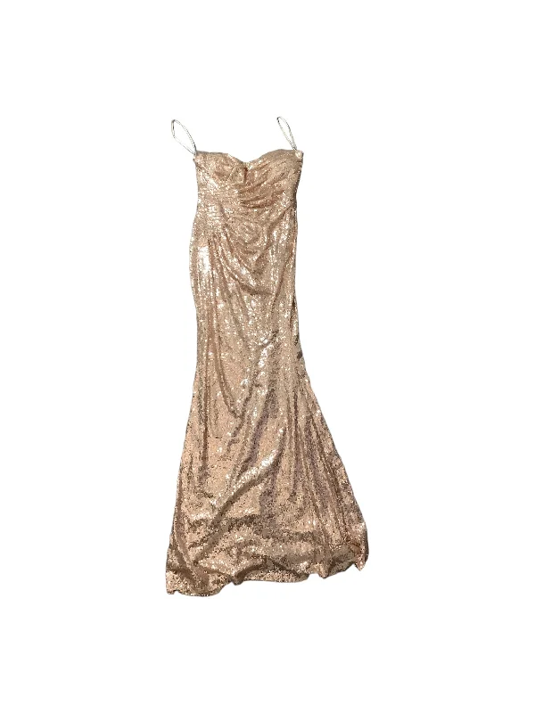 Bronze Dress Party Long Fashion Nova, Size L Tunics Summer linen