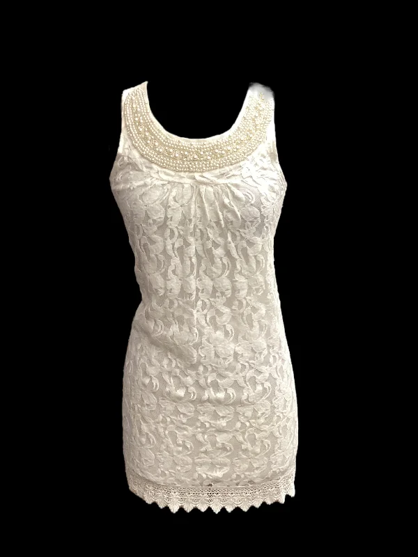 Cream Dress Party Short Angie, Size S Tunics Chinos classic