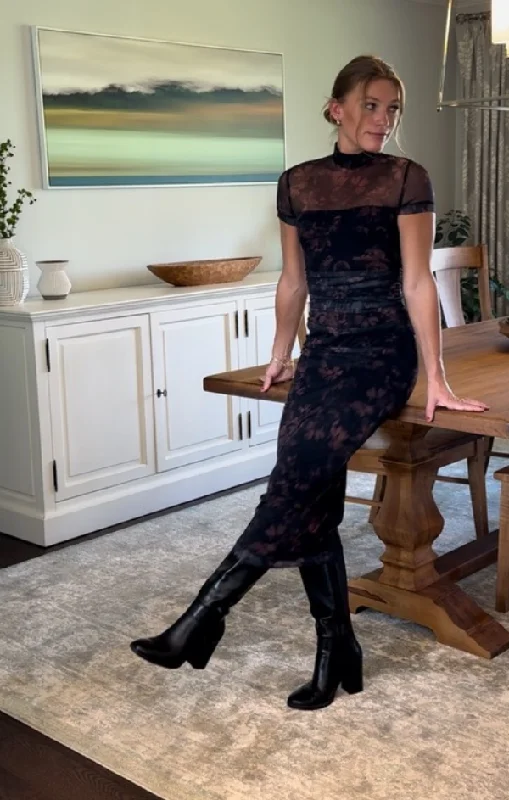 Dominique Dress Elegant Velvet Mini Dress