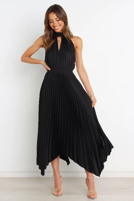 Dominique Dress - Black Stylish Short-Sleeve Mini Dress