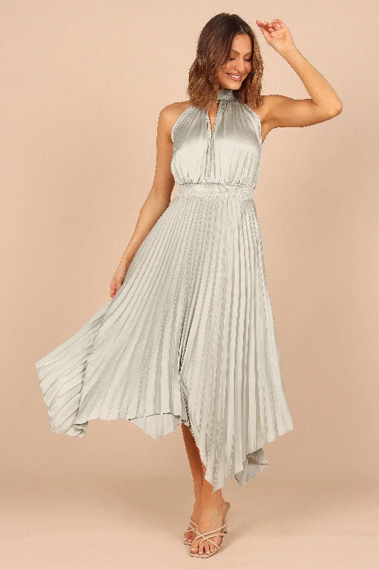 Dominique Dress - Sage Classic Floral Print Mini Dress