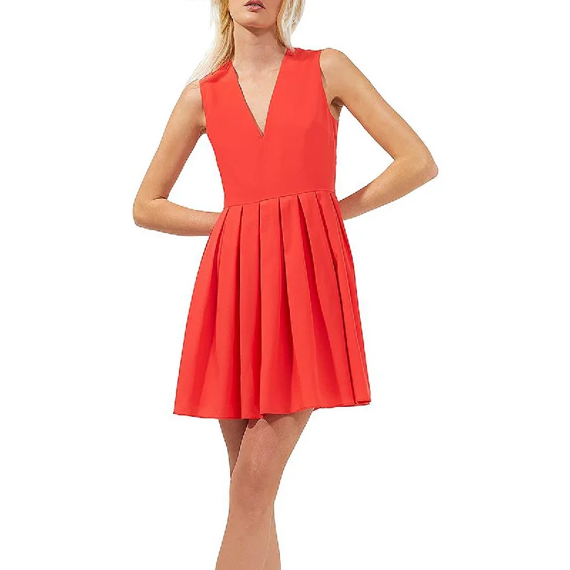 French Connection Womens Courtney Cocktail Mini Fit & Flare Dress Cozy Knit Mini Dress