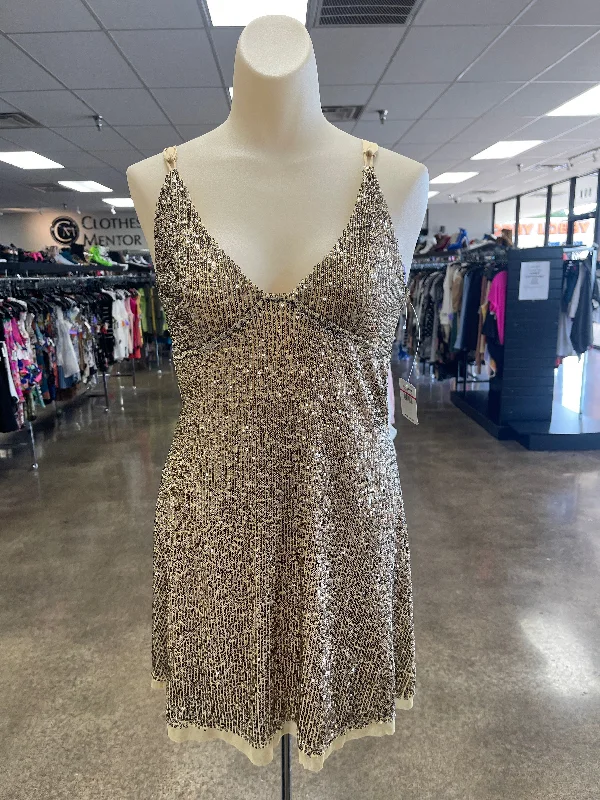 Gold Dress Party Short Free People, Size XS Tunics Versatile stylish