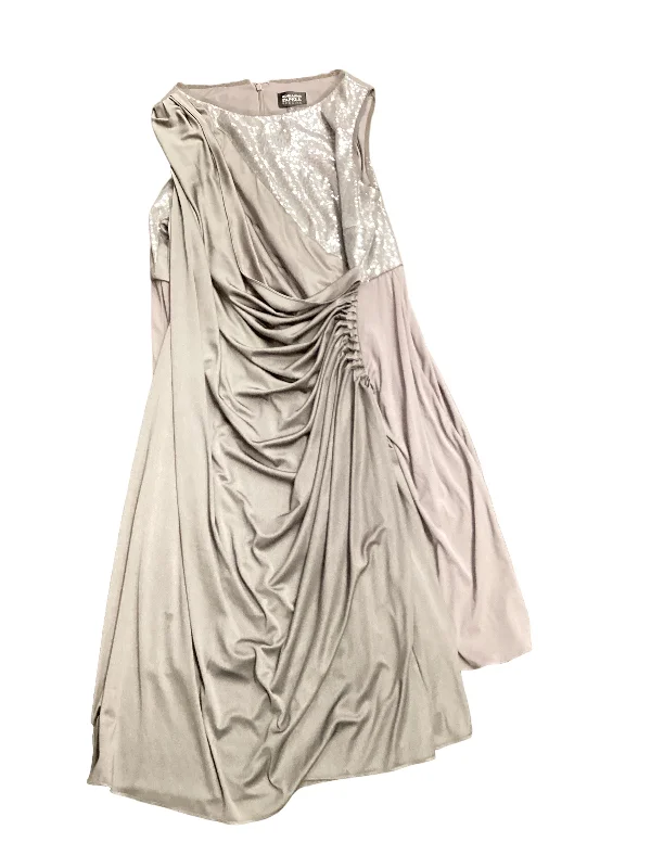 Grey Dress Party Long Adrianna Papell, Size 14 Tunics Chic fashionable