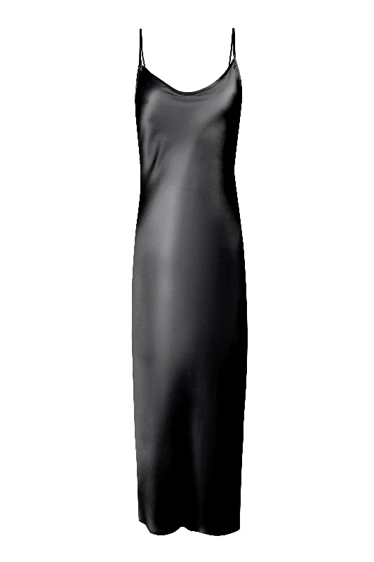 Minimal Slip Dress - Black Classic Black Mini Dress