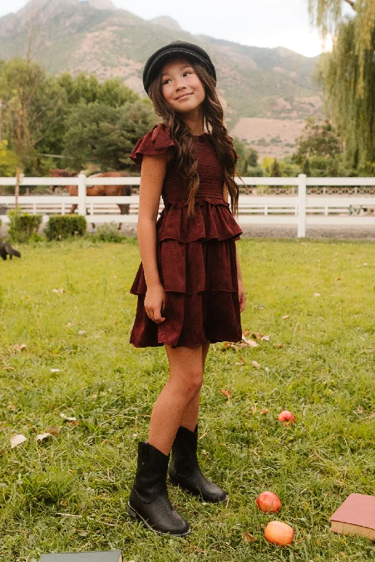 Mini Alana Dress in Mahogany Cozy Sweater Mini Dress