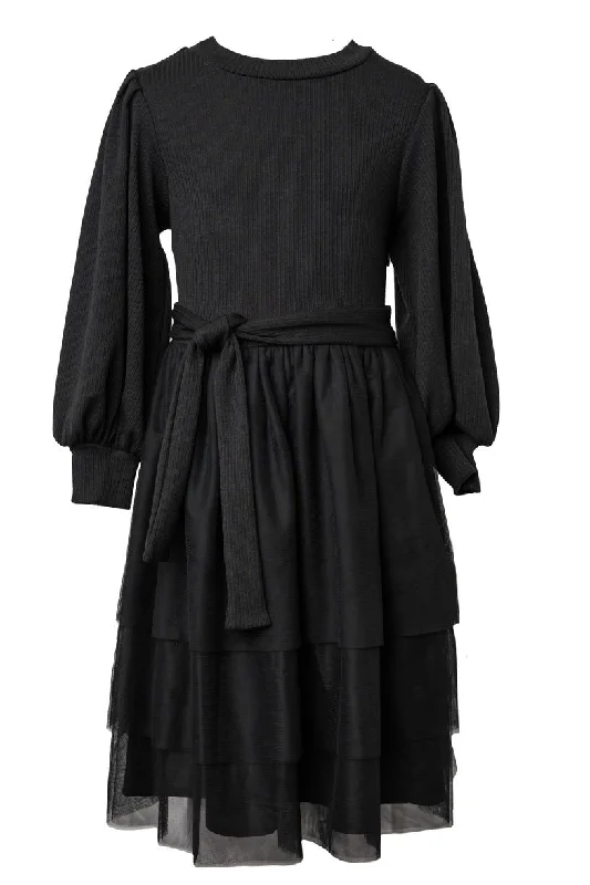 Mini Cosette Dress in Black - FINAL SALE Cozy T-Shirt Mini Dress