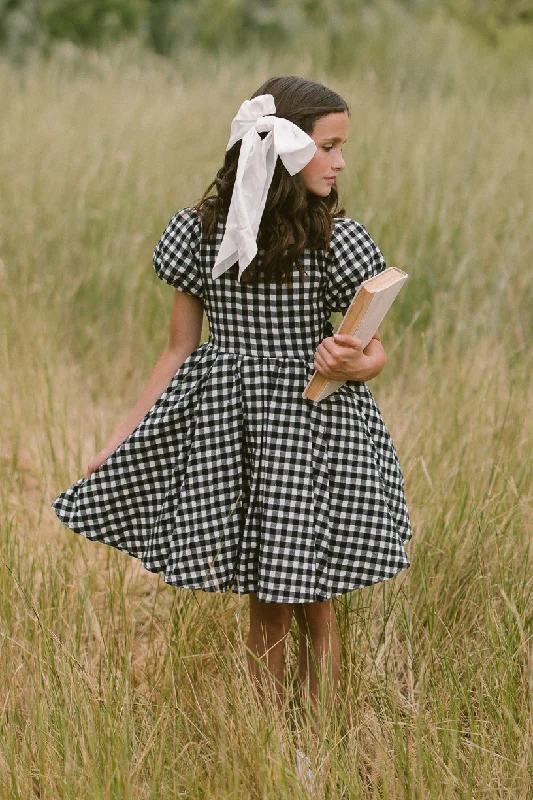 Mini Cupcake Dress in Black Gingham Fashionable Summer Mini Dress