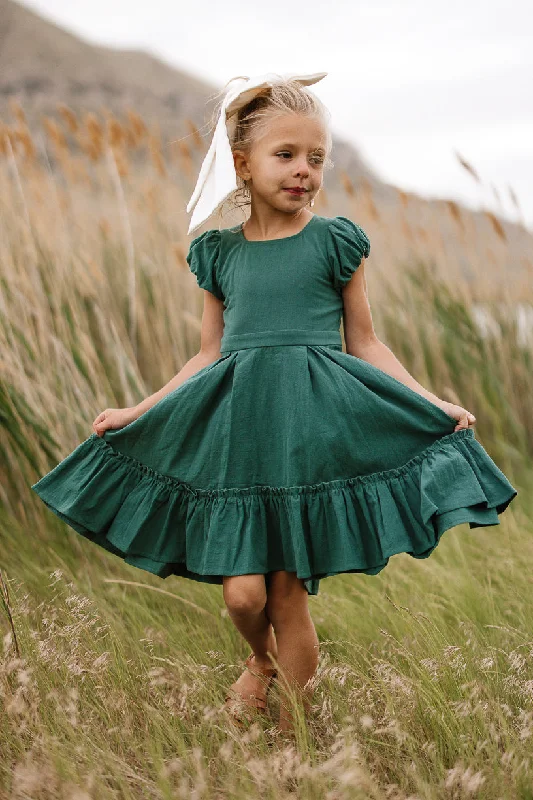 Mini Dahlia Dress in Green - FINAL SALE Chic Tropical Mini Dress