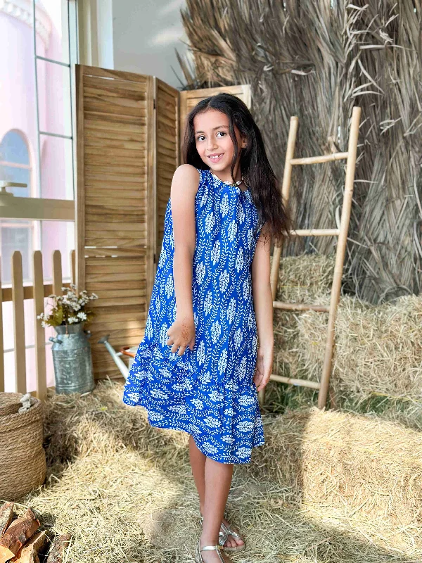 Mini Revive Sea Dress In Blue Comfortable Casual Mini Dress
