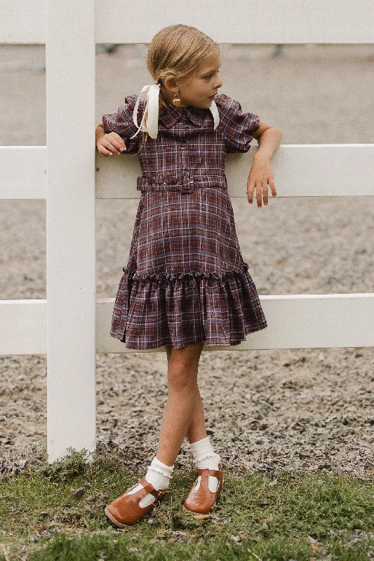 Mini Virginia Dress in Plaid Chic Puff Sleeve Mini Dress