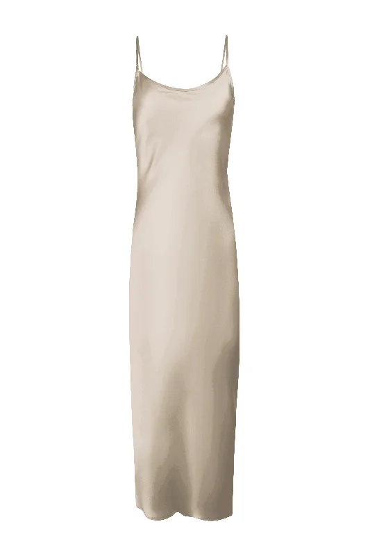 BM Minimal Slip Dress - Dust Chic Pleated Mini Dress