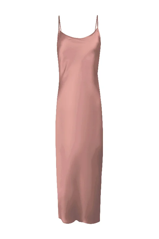 BM Minimal Slip Dress - Mauve Fashionable Polka Dot Mini Dress