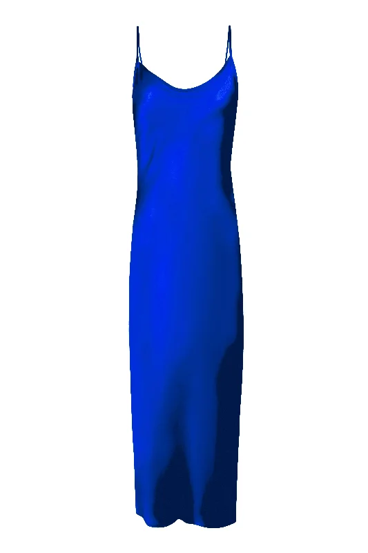 Minimal Slip Dress - Ocean Elegant Velvet Mini Dress