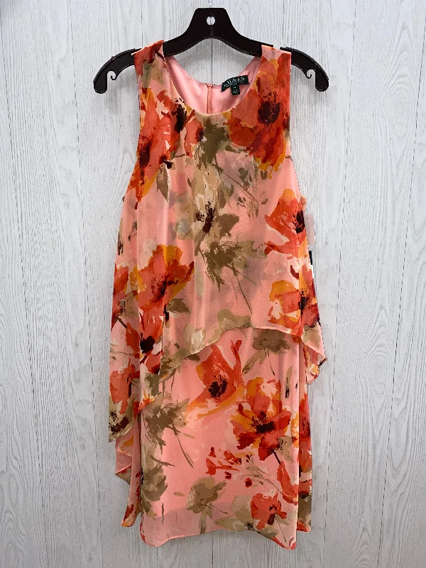 Pink Dress Party Short Lauren By Ralph Lauren, Size 14 Off-the-shoulder Chic Trendy