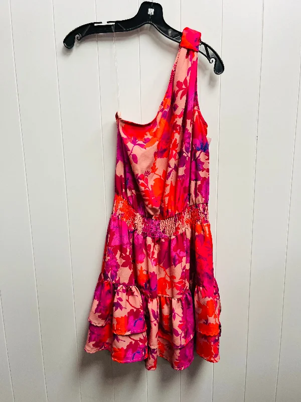 Pink & Purple Dress Party Short Entro, Size L Tunics Evening elegant