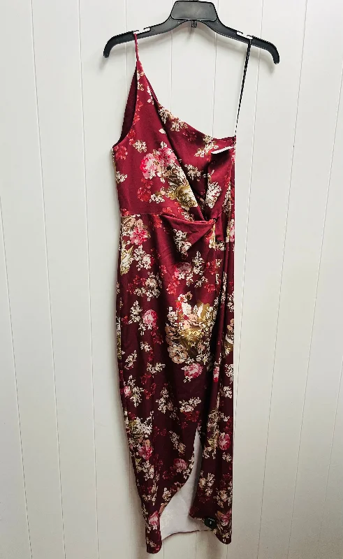 Red Dress Party Long Wayf, Size S Boat Neckline Classic