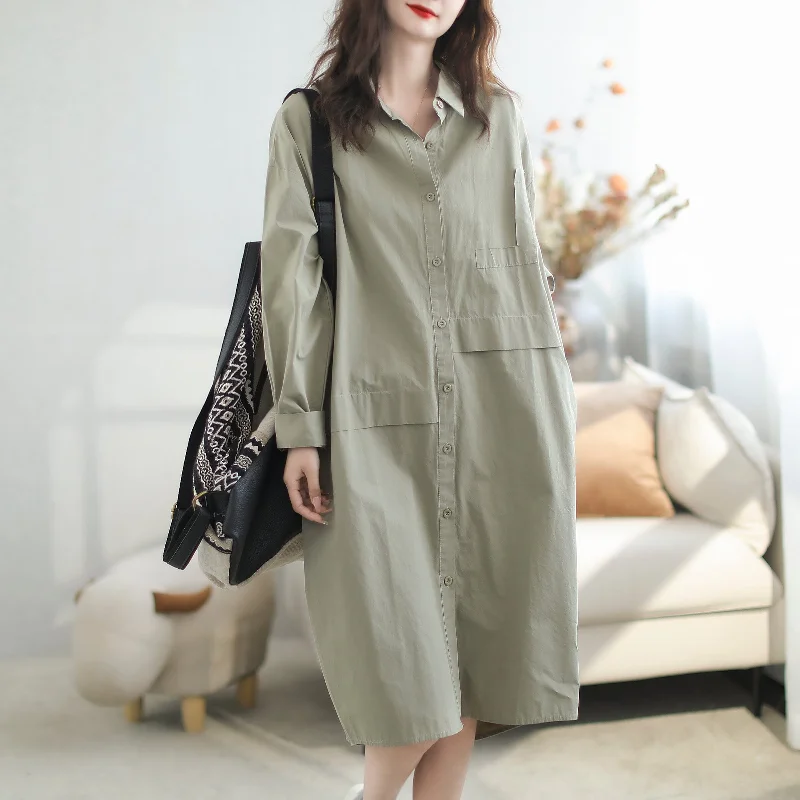 Women Minimalist Casual Loose Cotton Dress Chic Halter Mini Dress