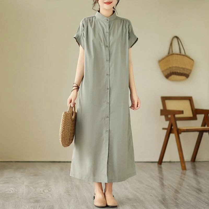 Women Summer Minimalist Casual Loose Dress Trendy Wraparound Mini Dress