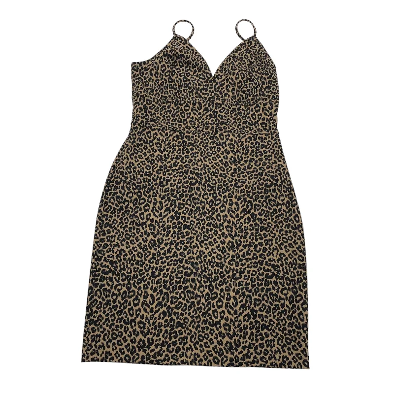 Animal Print Dress Party Short Express, Size S Cowl Neckline Elegant