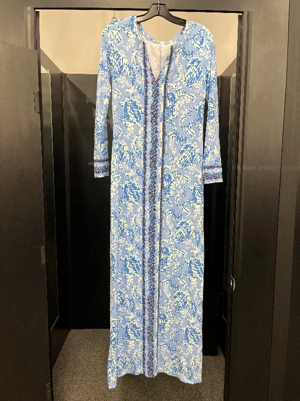 Blue Dress Party Long Lilly Pulitzer NWT, Size S Tunics Bridal satin