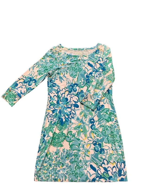 Blue Dress Party Short Lilly Pulitzer Boatneck Modish Everyday