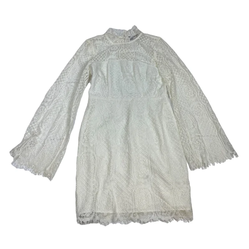 Cream Dress Party Short Sugar Lips, Size M Square Neckline Feminine