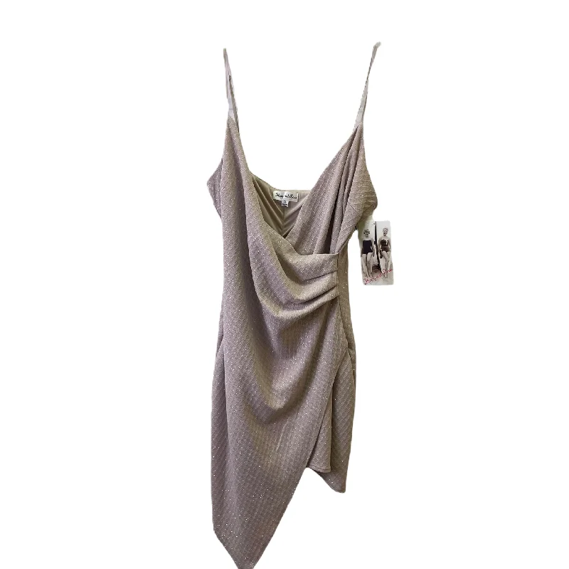 Cream & Silver Dress Party Short By Cme, Size: Xl Tunics Sophisticated sleek