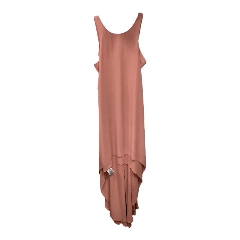 Dress Party Long By Bcbgmaxazria In Brown, Size: Xxs Peplum Ruffle Cocktail