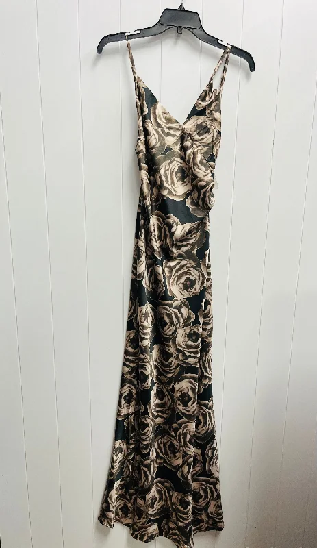 Dress Party Long By EMERY In Black & Cream, Size: S Boat Neckline Classic