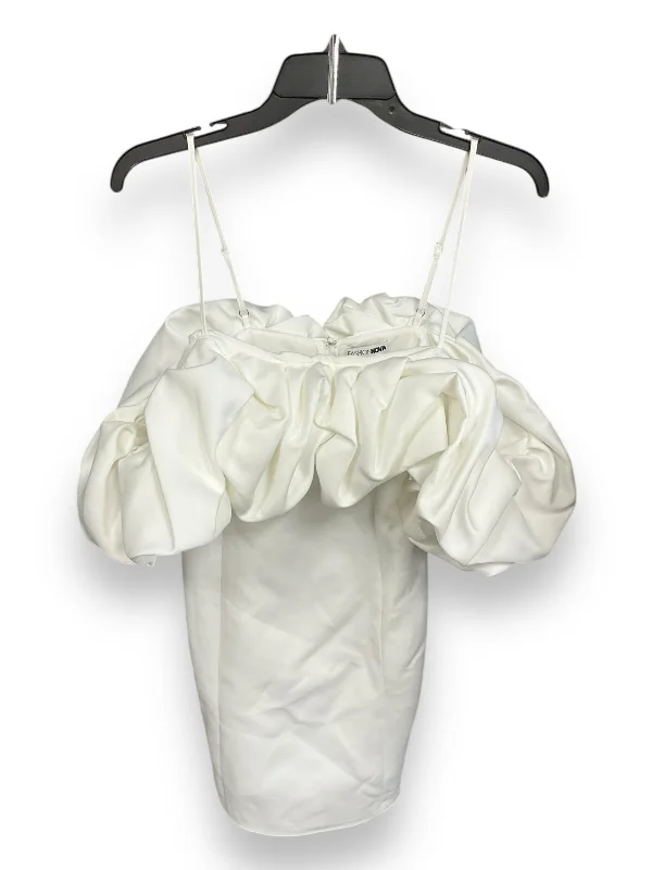 Dress Party Short By Fashion Nova In White, Size: M Shift Classic Vintage