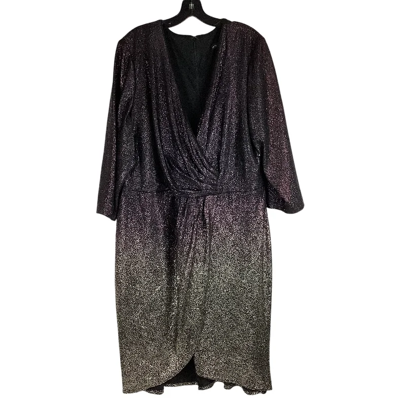 Dress Party Short By Lane Bryant In Purple, Size: 3x (22) High-Low Hemline Casual