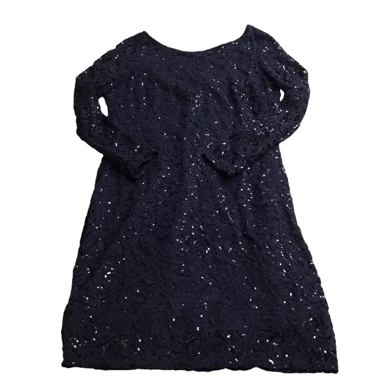 Dress Party Short By Marina In Navy, Size: L Glittery Long Formal