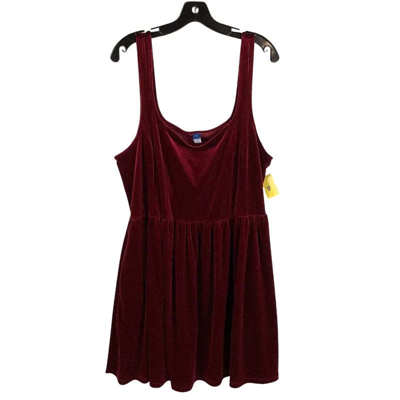 Dress Party Short By Old Navy In Red, Size: Xxl Satin Halter Glamorous
