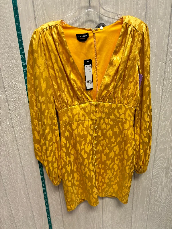 Gold Dress Party Short Bebe, Size S Tunics Travel practical