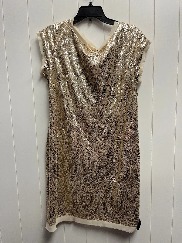 Gold Dress Party Short Jessica Howard, Size 16 Tunics Trousers formal