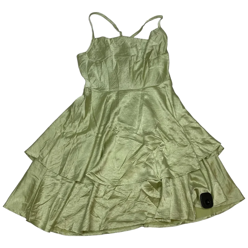 Green Dress Party Short Shein, Size Xs Crew Neckline Casual