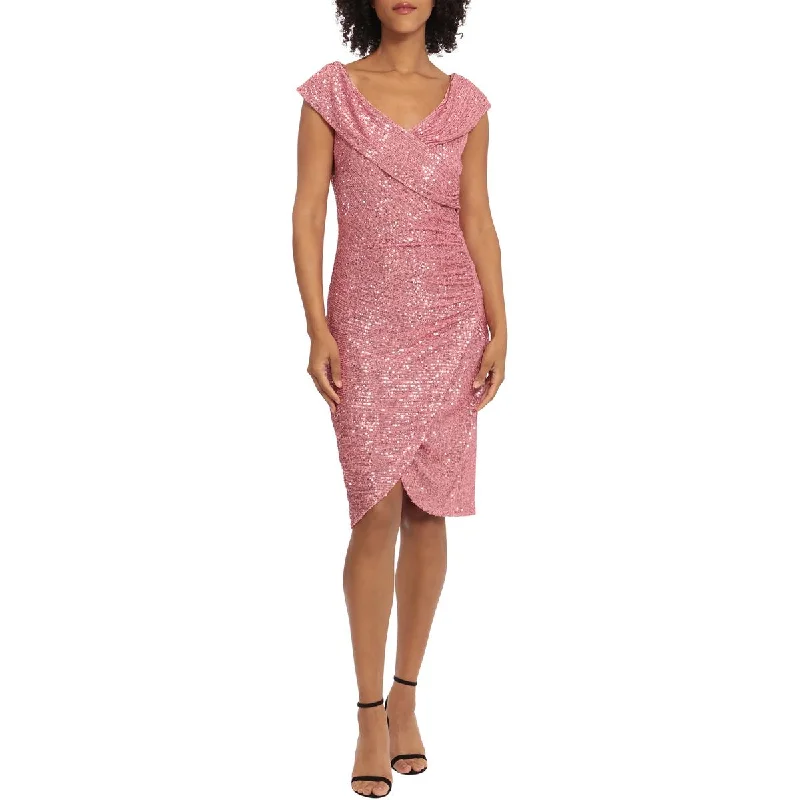 Maggy London Womens Sequined Party Sheath Dress Tunics Hiking breathable