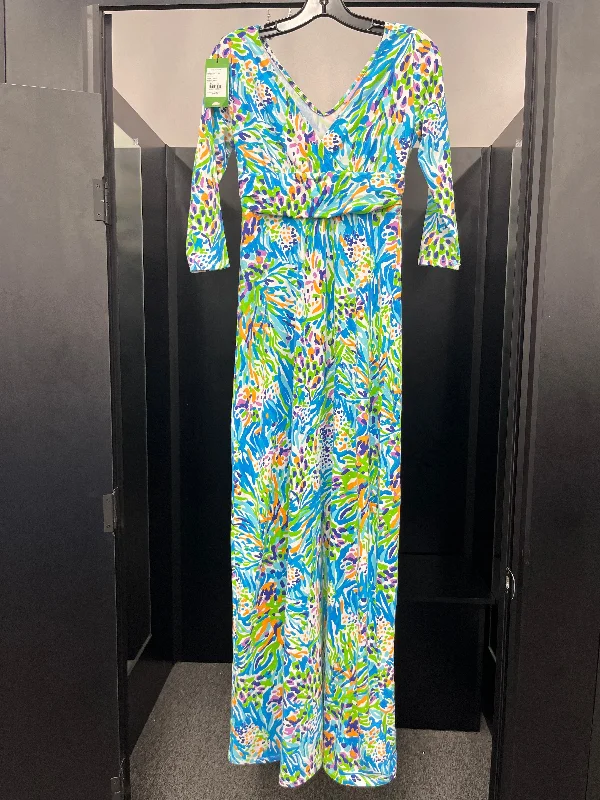 Multi-colored Dress Party Long Lilly Pulitzer NWT, Size Xs Pencil Length Work