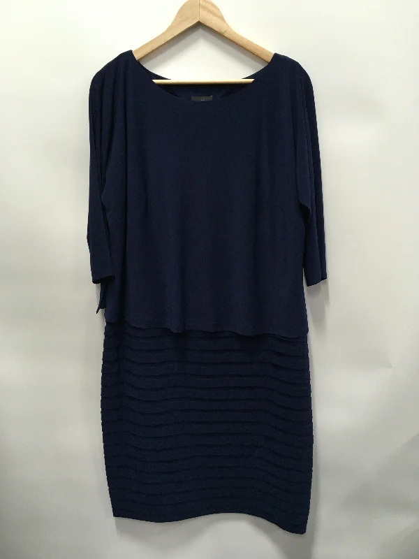 Navy Dress Party Short Adrianna Papell, Size Xl Tunics Spring floral
